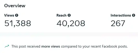 Social media stats preview